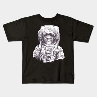 Chimp Wearing An Astronaut Suit Kids T-Shirt